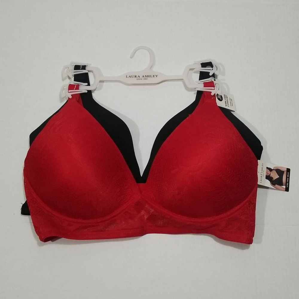 Laura Ashley wire free bra‎ set